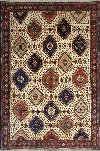 Yalameh Geometric Hand Knotted Wool Rug 287 x 193cm