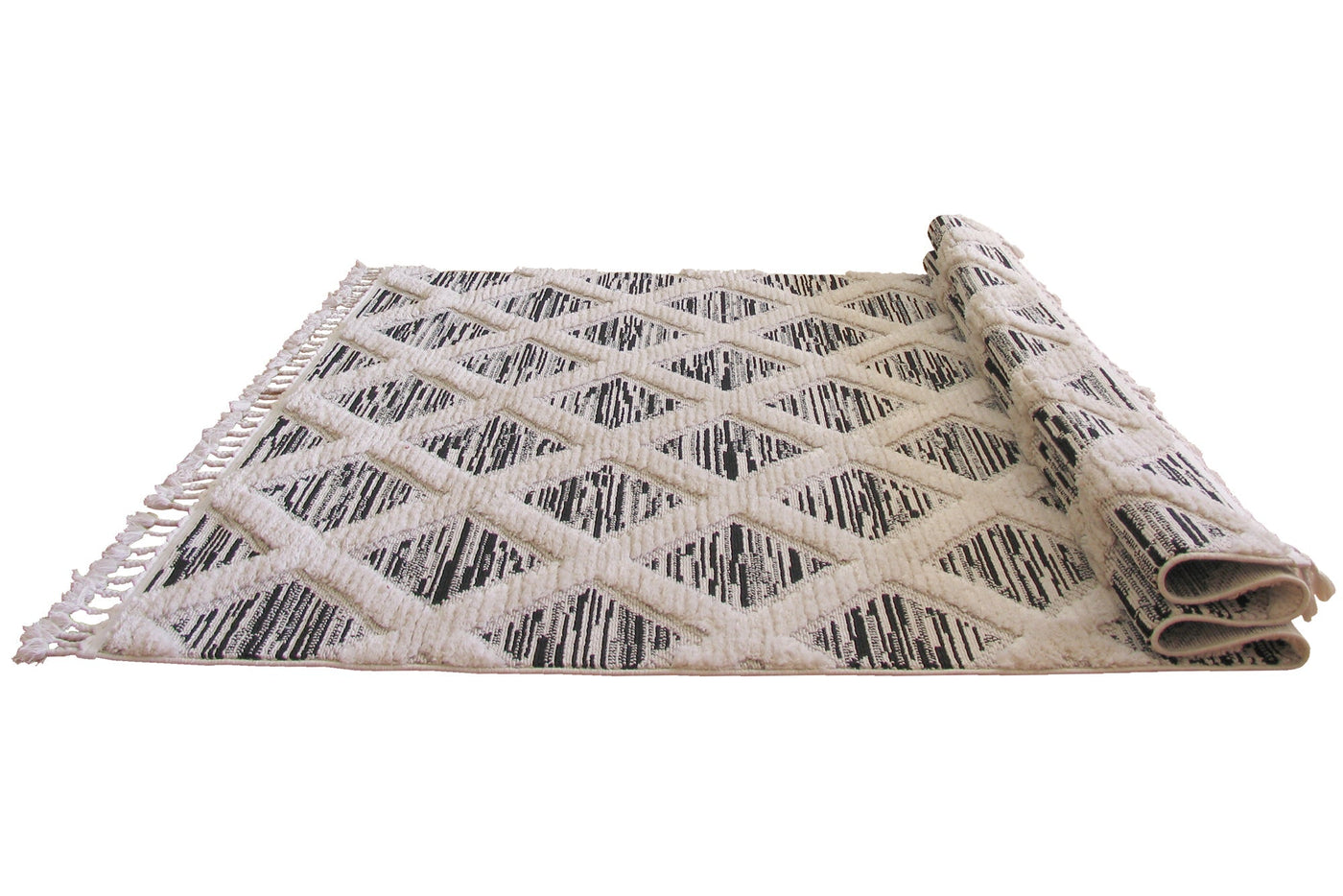 Amsterdam Fringed Rug - 110 Grey