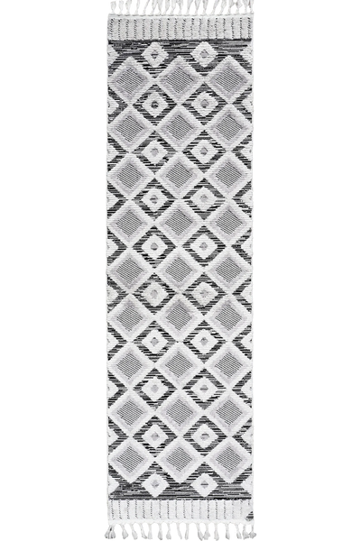 Amsterdam Fringed Rug - 107 Grey Runner