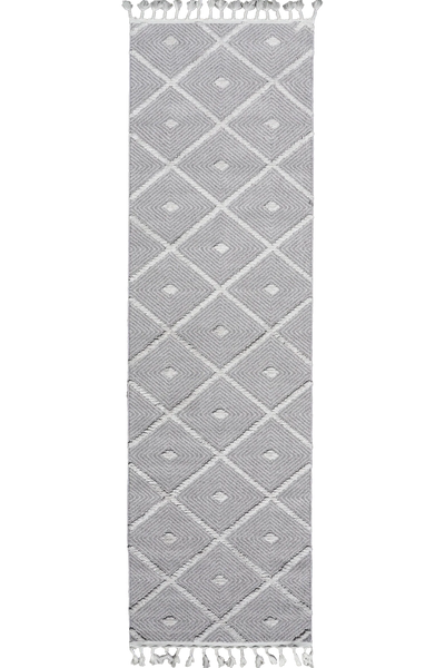 Amsterdam Fringed Rug - 102 Grey Runner