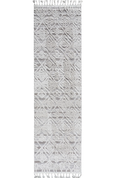 Amsterdam Fringed Rug - 112 Grey Runner