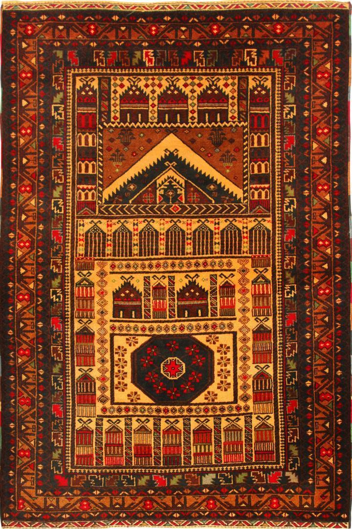 Ballus Rugs Baluch Hand Knotted Wool Rug 140x90 | Buy Rugs Online | Cyrus Rugs