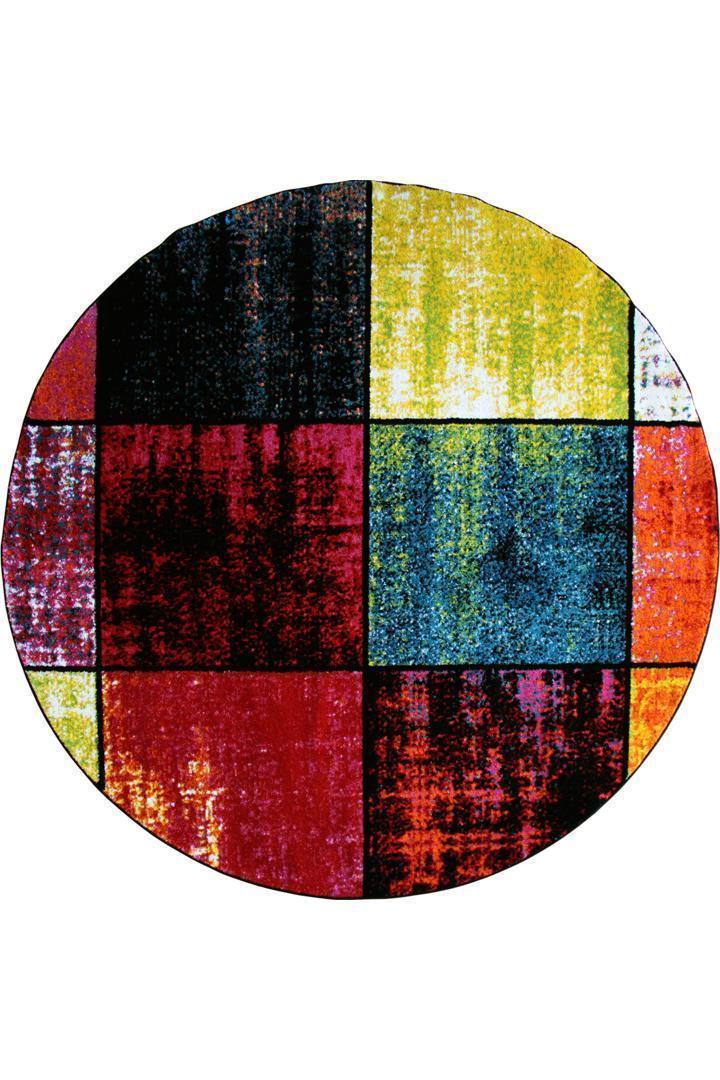 Square Rug Esatto Modern Square Pattern Rugs E254A-Black-B.Red | Buy Rugs Online ...