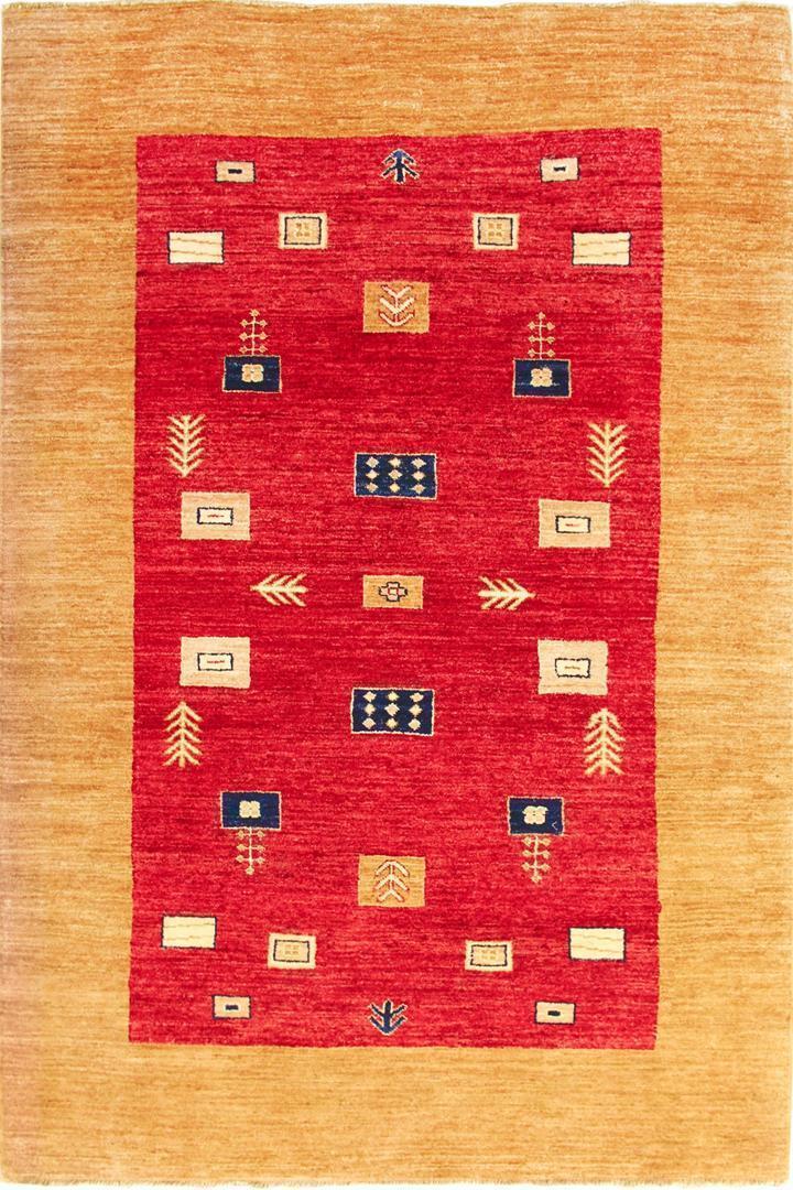 Gabbeh Hand Knotted Wool Rug 212x144cm