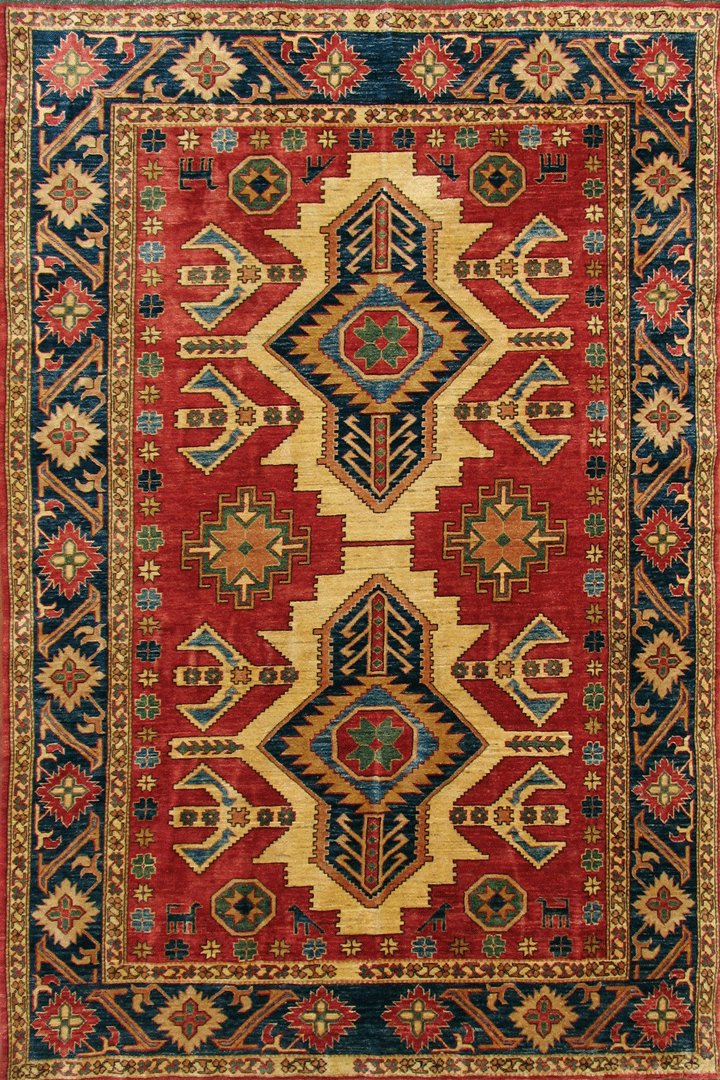 Gazni Geometric Hand Knotted Wool Rug