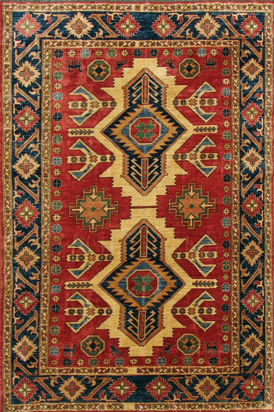 Gazni Geometric Hand Knotted Wool Rug