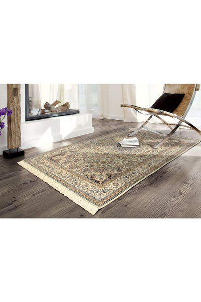Habibian Medallion Hand Knotted Wool & Silk Rug 229 x 132 cm