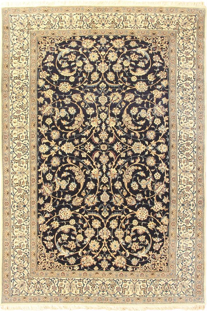 Habibian Medallion Hand Knotted Wool & Silk Rug 236x153 cm