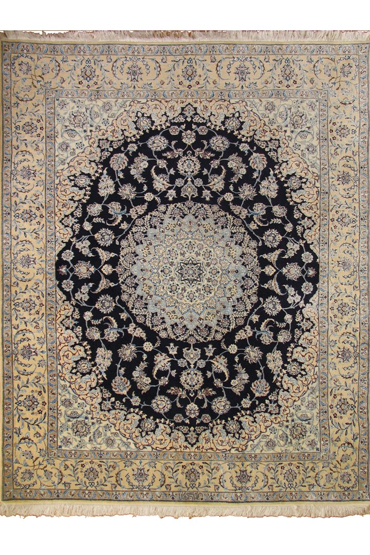 Habibian Medallion Hand Knotted Wool & Silk Rug 195x160 cm