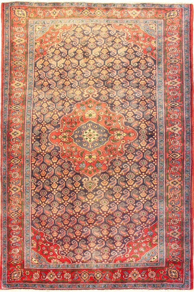 Hamedan - Persian Hand Knotted 100% Wool Rug - 206x140 cm