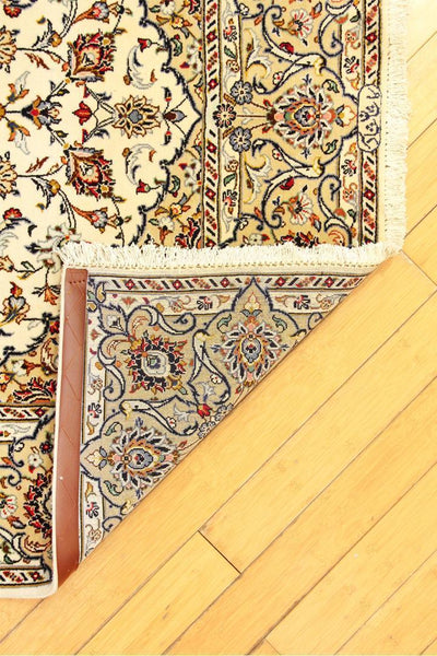 Kashan Medallion Hand-Knotted Wool - 210x143 cm
