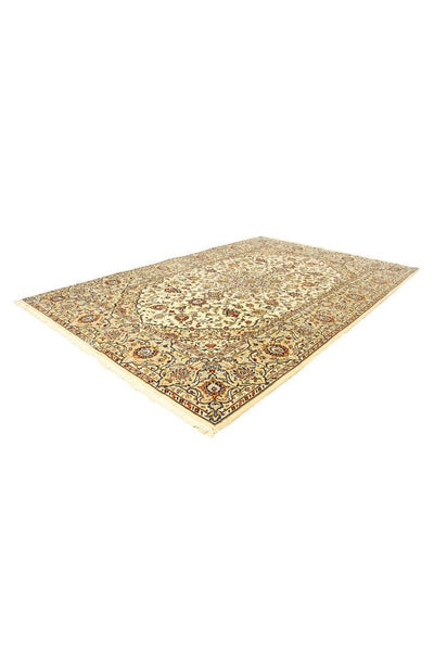 Kashan Medallion Hand-Knotted Wool - 210x143 cm