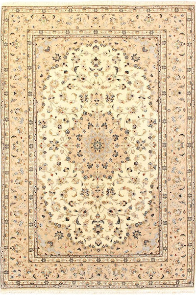 Kashan Medallion Hand-Knotted Wool - 293x195 cm