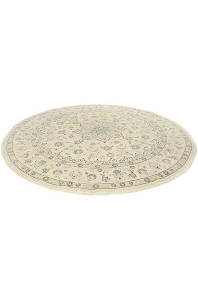 Nain Medallion Hand Knotted Wool Round Rug 295x295 cm