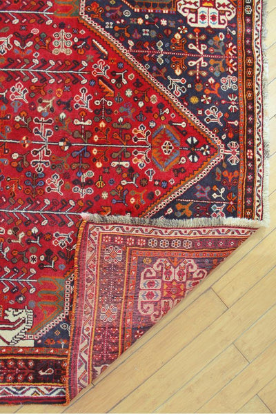 Shiraz Medallion Hand Knotted Wool Rug  254x158 cm