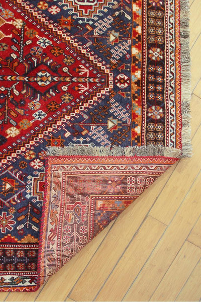 Shiraz Medallion Hand Knotted Wool Rug  254x163 cm