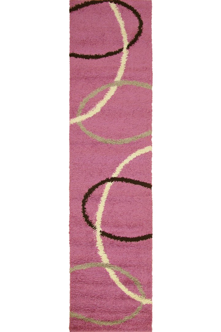 Stella Abstract Shaggy Rug - 104 Pink