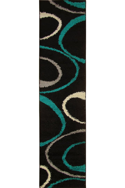 Stella Abstract Shaggy Rug - 110 Green