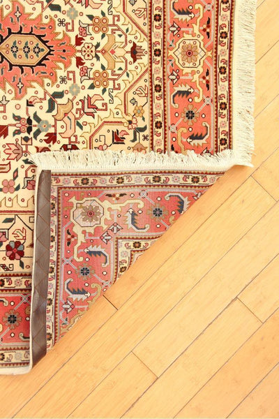 Tabriz Medallion Hand Knotted Wool Rug 200x159 cm